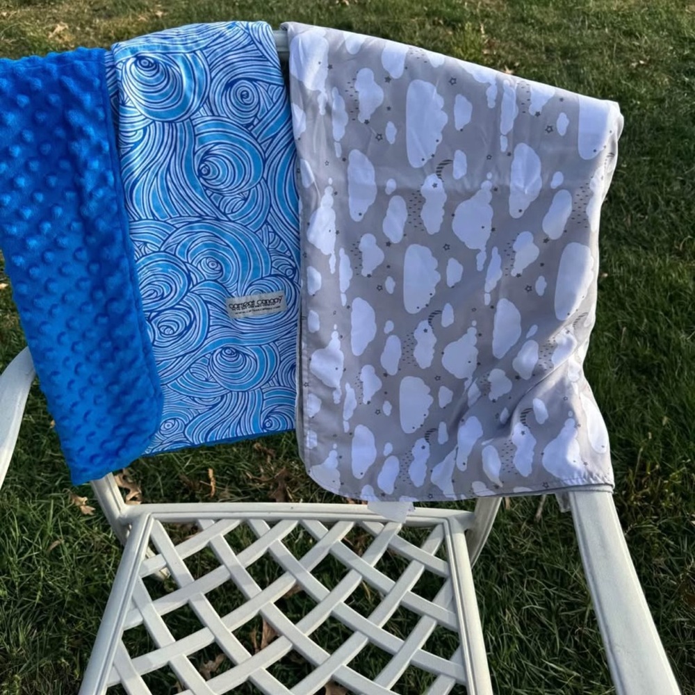Two car seat canopies